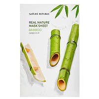 Питательная тканевая маска для лица с экстрактом бамбука Nature Republic Real Nature Mask Sheet Bamboo 23г