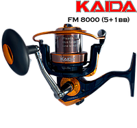 Катушка Kaida FM 8000А (5+1bb) сёрфовая, карповая тяговая с дальнобойной шпулей Long Cast