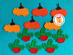 "Зимові ягоди", іграшки з фетру на липучках до набору Wonderwall® "Врема року", 12 елементів