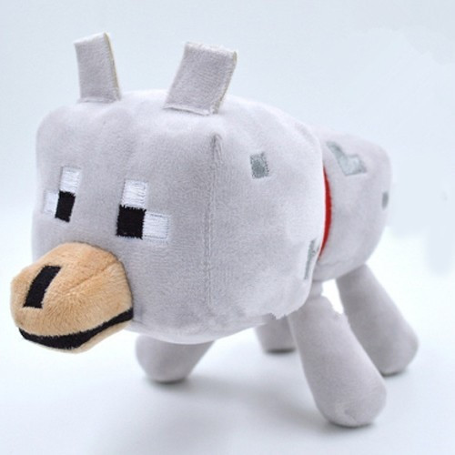 Мягкая игрушка герой Майнкрафт Пещерный Волк 22 см (Собака маленькая) Minecraft - фото 1 - id-p2006229286