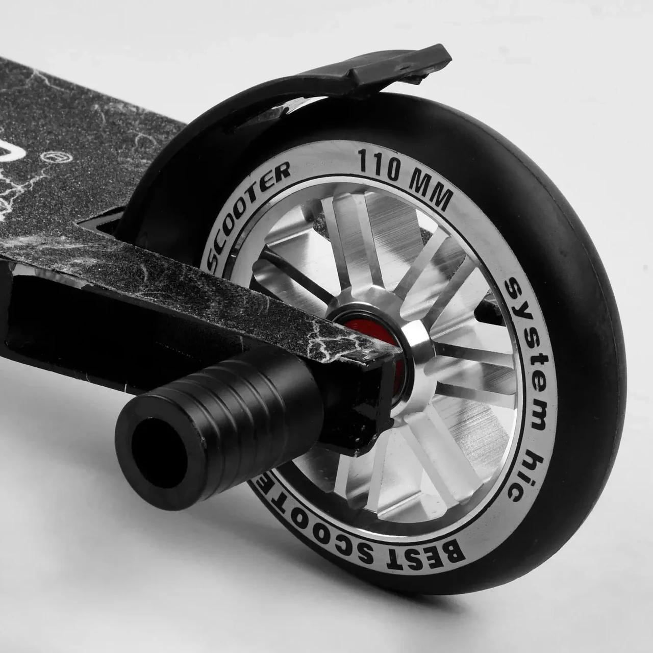 Двухколесный самокат трюковый Best Scooter 43598 HIC-система ПЕГИ алюминиевый диск и дека / Черный - фото 2 - id-p2006229298