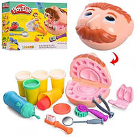 Набор Стоматолог Мистер Зубастик Play-Doh 5 баночек масса тесто для лепки в коробке
