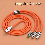 Швидкісний кабель 3 в 1 ViewSonic 120W ios type-c microUSB Data-cable, фото 4