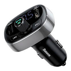 FM-трансмиттер Baseus T typed Wireless MP3 charger with car holder Tarnish CCALL-TM0A