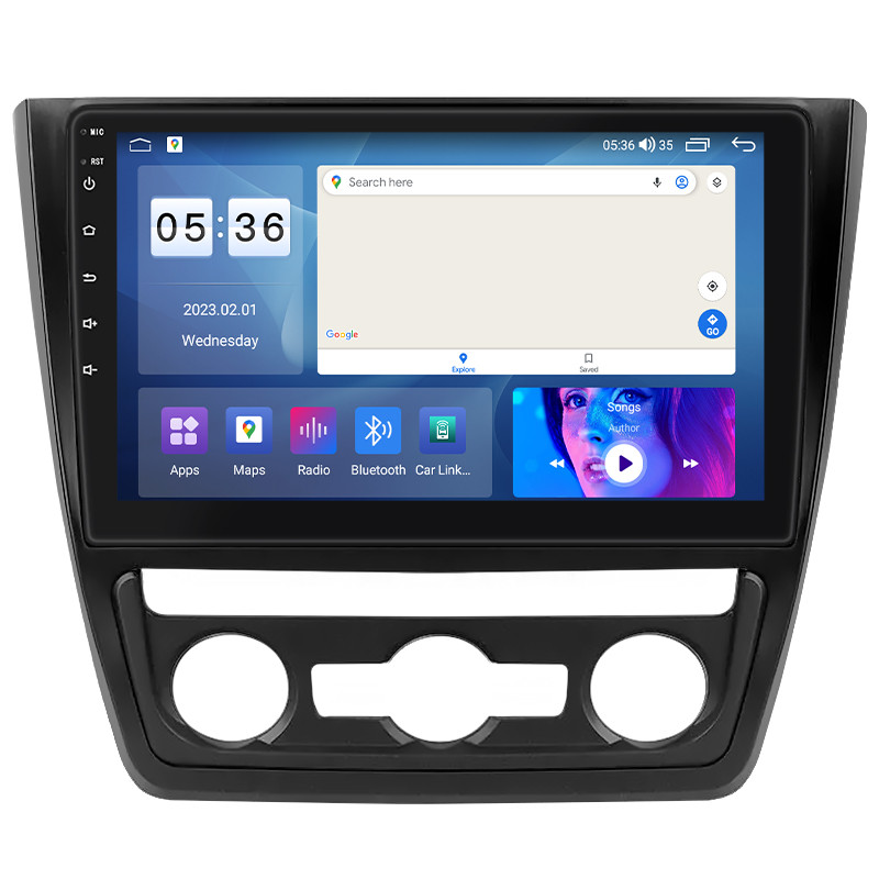 Штатна магнітола 10" Lesko для Skoda Yeti I 2009-2014 2/32 Gb CarPlay 4G Wi-Fi GPS Prime Шкода Еті