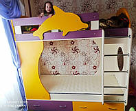 Ліжко дитяче двоярусне "Дельфін" А21-2 Merabel