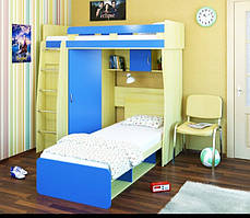 Двохярусне ліжко з мобільним спальним місцем ДКМС 0306