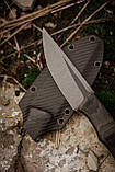 Ніж ручної роботи «Хижий #1» з піхвами з холтексу нескладний Х12МФ/60 HRC, фото 2