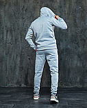 Сірий спортивний костюм, зимовий сірий костюм на флісі, фото 6