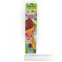 Олівці дерево 6 кольорів No7303AD-6 Girl у картоні