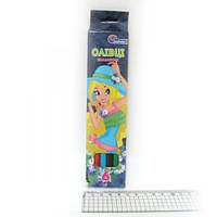 Олівці дерево 6 кольорів No7303AE-6 Girl у картоні