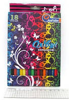 Олівці пластик 18 кольорів No 1051AC-18 Butterfly в картоні