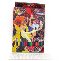 Олівці пластик 18 кольорів No 1051AE-18 Girl у картоні