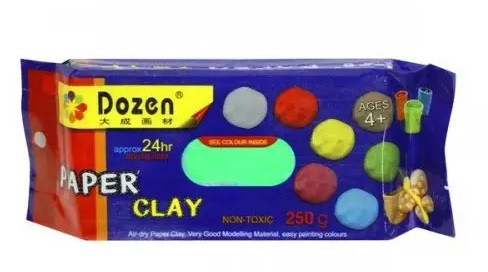 Паста для моделювання PLC-250 G Зелений (250 г) Сохне на повітрі — Не вимагає обпалювання!, фото 1