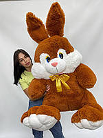 Плюшевый заяц 140 см Коричневий, Мягкая игрушка заяц, Мягкая игрушка большая, Мягкий зайка