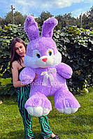 Плюшевый заяц 140 см Фиолетовый, Мягкая игрушка заяц, Мягкая игрушка большая, Мягкий зайка