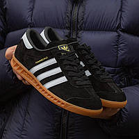 Кроссовки Adidas Hamburg Black Brown, Адидас Гамбург, Черные, Вьетнам, 40-45