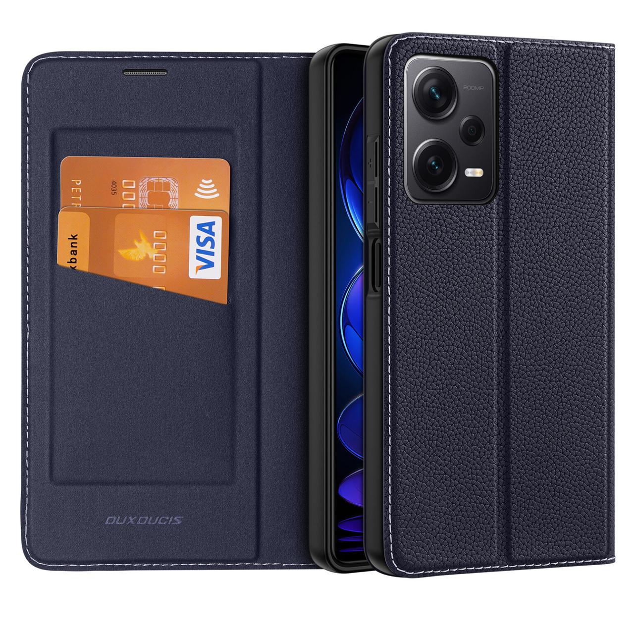 Чохол книжка Dux Ducis Skin X2 з кишенею для візиток для Xiaomi Redmi Note 12 Pro Plus 5G Blue