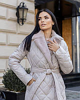 Зимнее женское пальто стеганое из плащевки на синтепоне выбор цвета | Женское пальто зима модное и стильное Разные цвета, 44
