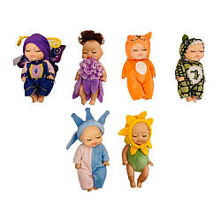 051 ZR/C-OPP Пупсик, що спить 10 см, мікс різновидів, у пакеті