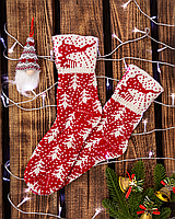 Шкарпетки новорічні червоний