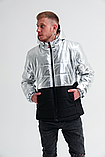 Куртка asos Блиск чорно-сріблястий S, фото 3
