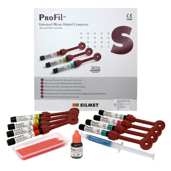 Набір композитів Profil/профіл 8 шприців по 4 г адгезив травильний гель, фото 1