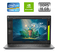 Ноутбук Dell Precision 5570/ 15.6" (1920x1200)/ Core i7-12700H/ 16 GB RAM/ 480 GB SSD/ RTX A1000 4GB