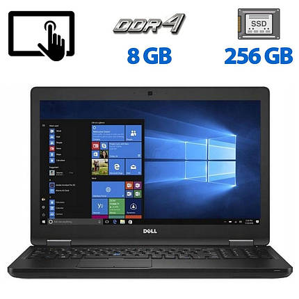 Ультрабук Dell Latitude E5590/ 15.6" (1920x1080) Сенсорний/ Core i5-7300U/ 8 GB RAM/ 256 GB SSD/ HD 620, фото 1