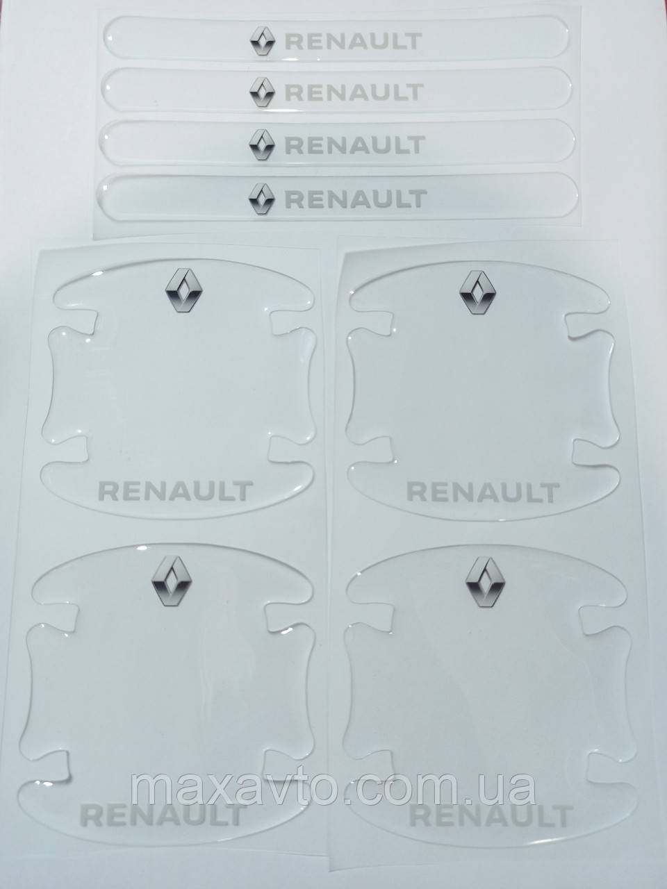 Силіконові наклейки під ручки + на ручки Renault, фото 1