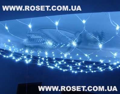 Гірлянда сітка 2м*2 м - 240 LED (колір-мульти,білий,синій), фото 1
