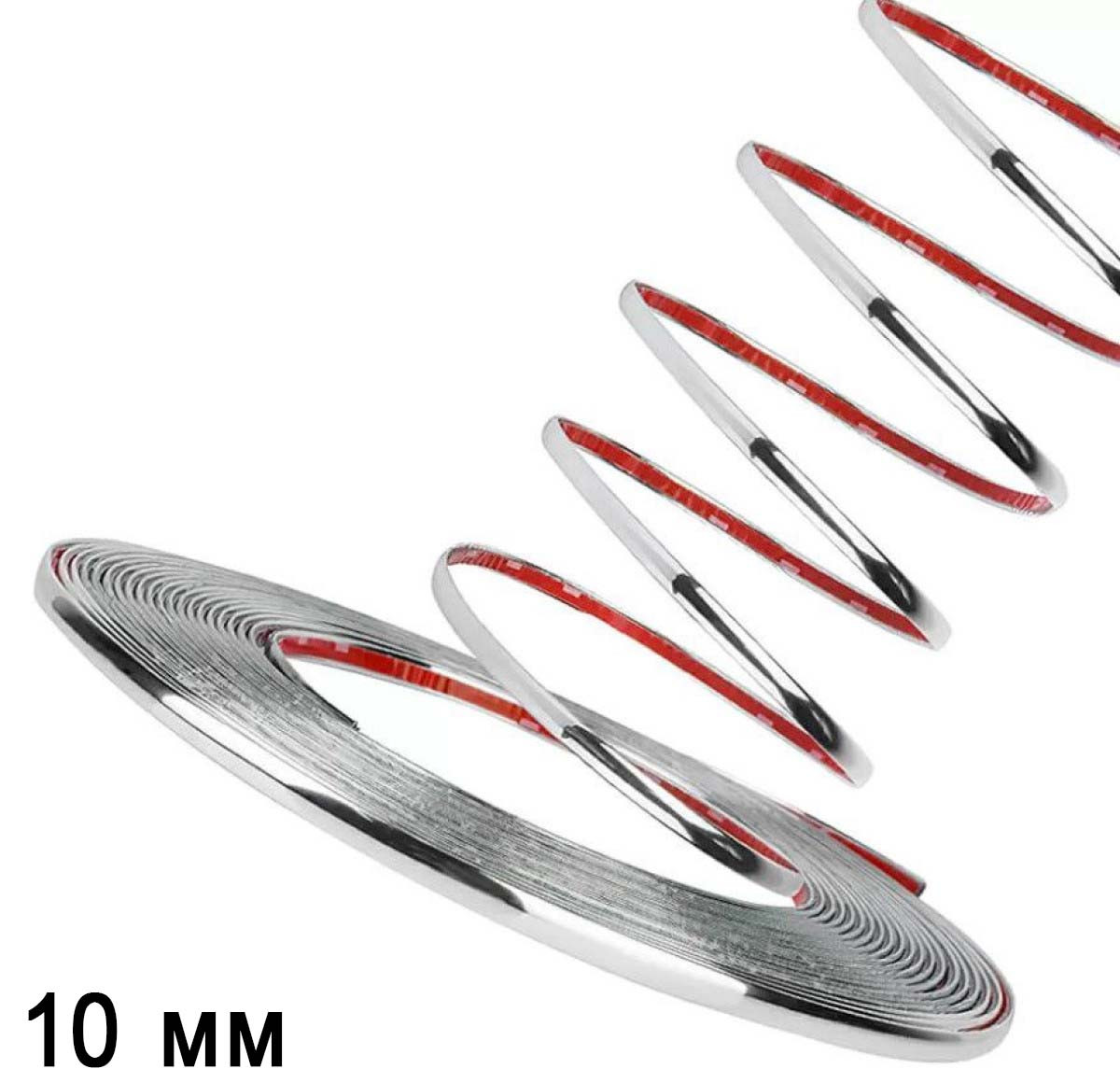 Молдинг хромований самоклеючий Elegant 10х3 мм Бухта 30 м (EL 100 189), фото 1