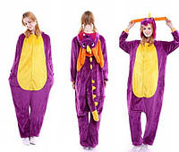 Кигуруми дракон Спайро фиолетовый Purple Spyro the Dragon