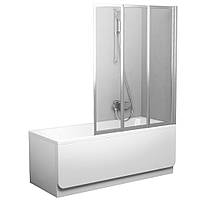 Шторка для ванны стеклянная RAVAK BEHAPPY II VS3 130 140x130см 3мм профиль сатин 795V0U00Z1