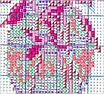 Набір для вишивання за нанесеною на канву схемою "Roses in vase".  AIDA 14CT printed, 21*27 см, фото 7