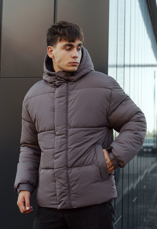 Зимова куртка сірого кольору Staff sin gray oversize