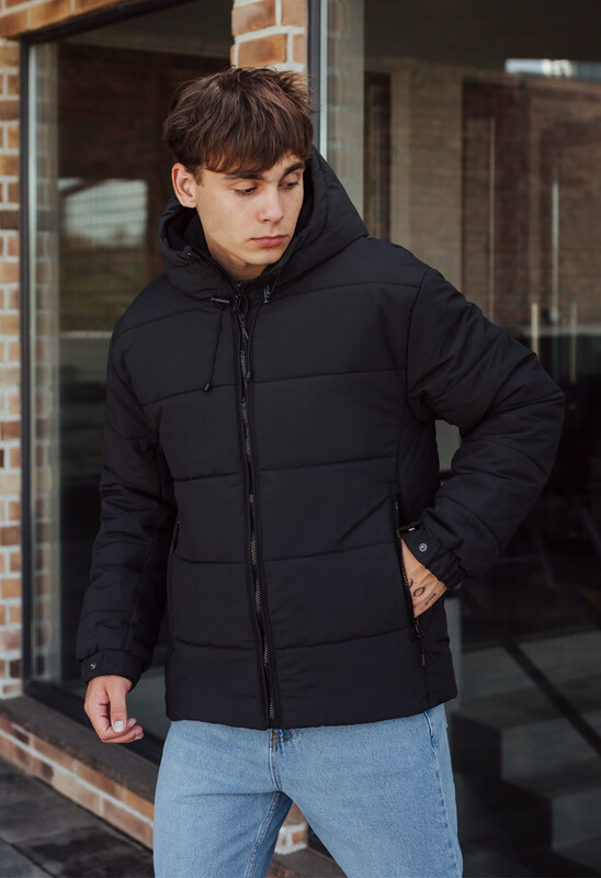 Однотонна зимова куртка Staff kob black