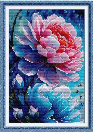 Набір для вишивання за нанесеною на канву схемою "Dutchman's Pipe". AIDA 14CT printed 34*47 см