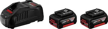 Набір Bosch 2 акумулятори GBA 18V 5 Ah + ЗП GAL 1880 CV