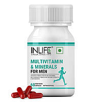 Мультивітамінна та мінеральна добавка для чоловіків 60 капс., ІнЛайф; Multivitamin & minerals for men 60 caps., InLife
