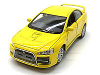 Машинка Kinsmart Mitsubishi Lancer Evolution металлическая Желтая (KT5329W)