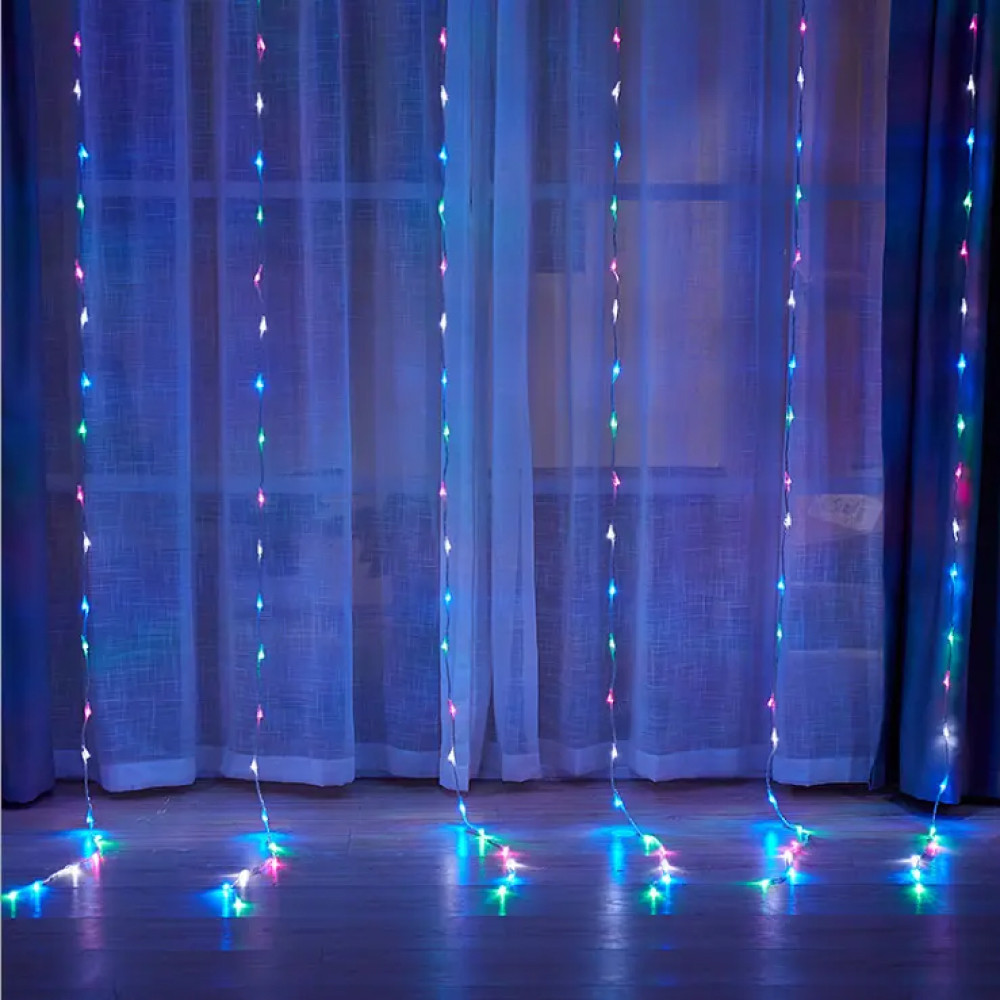 Світлодіодна гірлянда водоспад 300 LED, 3x1,5м, 8 режимів, 220В, IP54