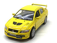 Машинка Kinsmart Mitsubishi Lancer Evolution VII металлическая Желтая (KT5052W)