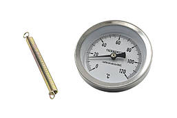 Термометр для котла SD Plus SD175, D=63 мм, 0-120°C (накладний з пружиною)