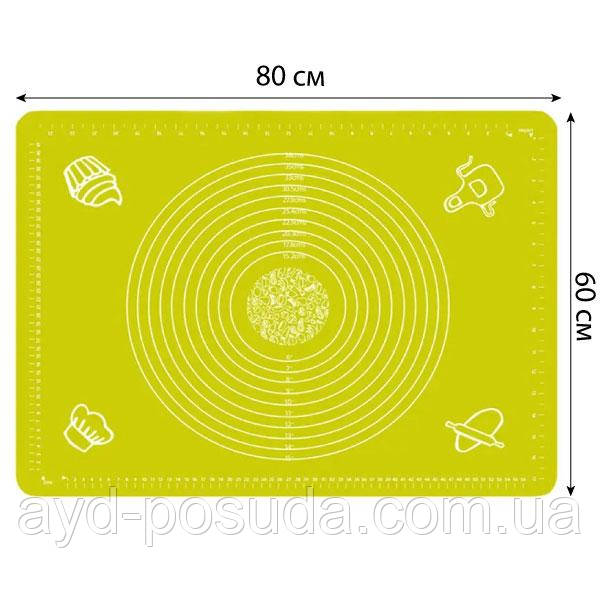 Силіконовий килимок для розкочування тіста (80х60 см)  арт. 830-2А-15
