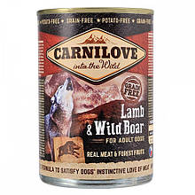 Вологий корм Carnilove Lamb & Wild Boar для собак, ягня та кабан, 400 г