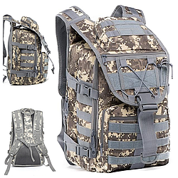 Рюкзак тактичний на 40л (48х30х23 см) M-09, Піксель / Рюкзак для кемпінгу із системою Molle