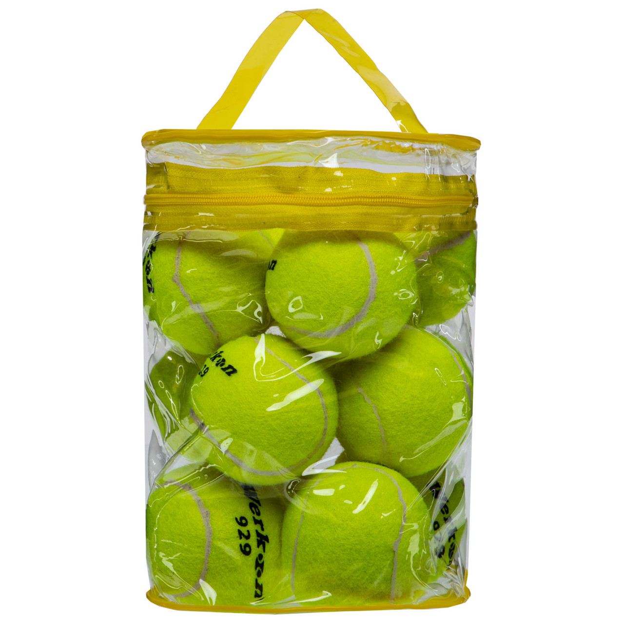 Набор теннисные мячи для большого тенниса 12 шт. салатовые мячи для тенниса большого Werkon (9574-12) - фото 1 - id-p1713058494