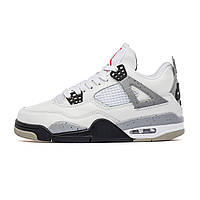 Мужские баскетбольные кроссовки Air Jordan 4 Retro White/Cement