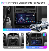 Junsun 4G Android магнитола для hyundai Classic Santa Fe 2000-2015